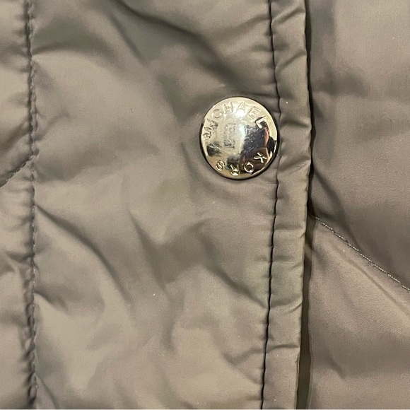 MICHAEL KORS Down Filled Quilted Puffer Parka Coat - Gray Size S - Picture 7 of 12
